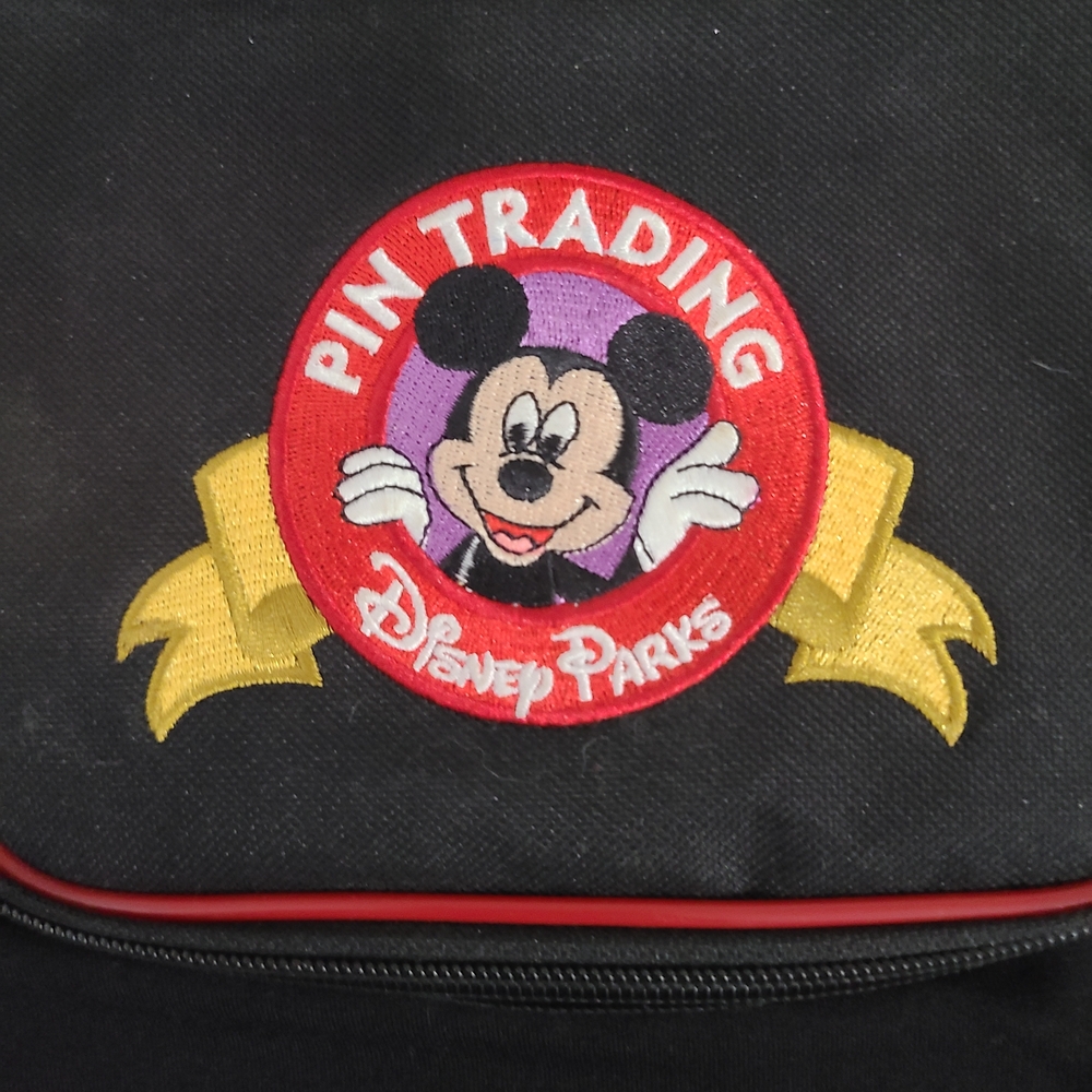 Walt Disney, Disney Parks Pin Trading, Red And Black Small Pin Trading Bag - Picture 2 of 7